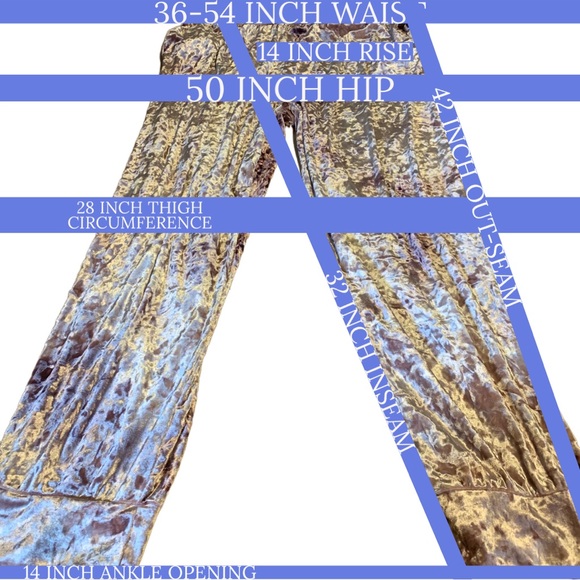 RAINBOW PINK & DARK PINK CRUSHED VELOUR JOGGER PANTS (1X) - Picture 12 of 13